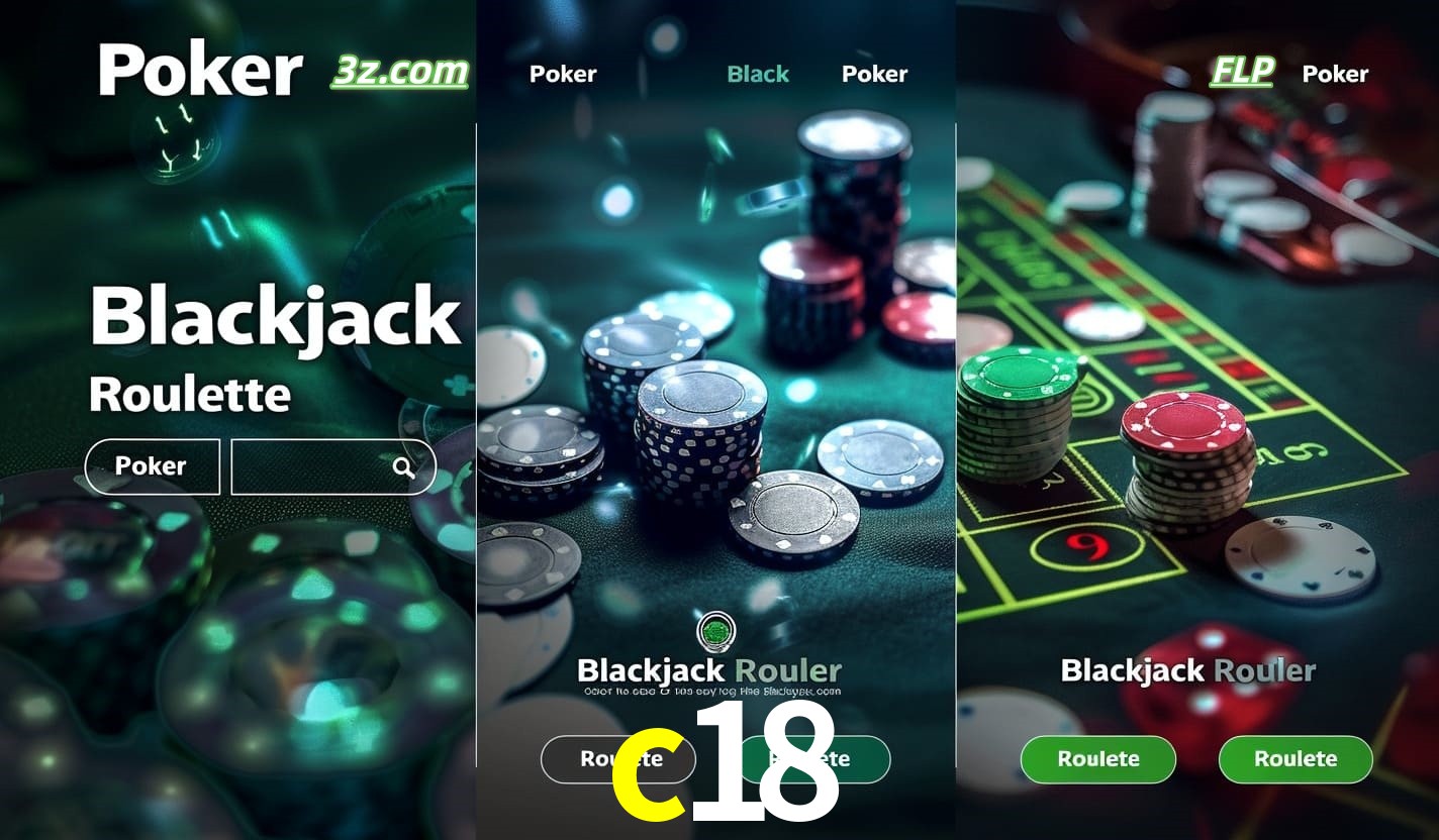 Cassino online c18 com Poker, Blackjack e Roleta ao vivo para jogadores do Brasil