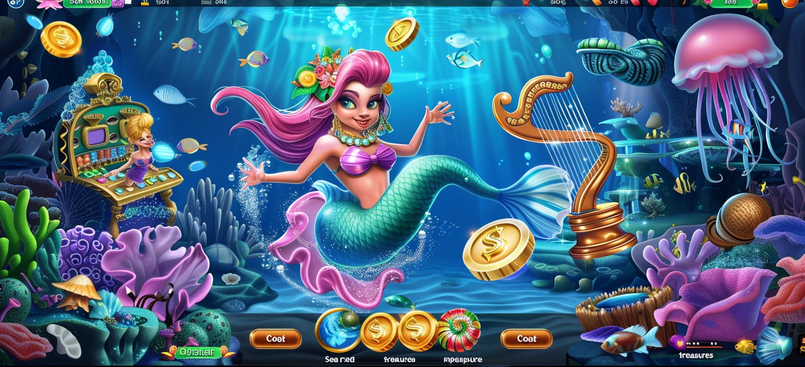 Caça-níqueis de sereia online com tesouros do mar no c18 cassino