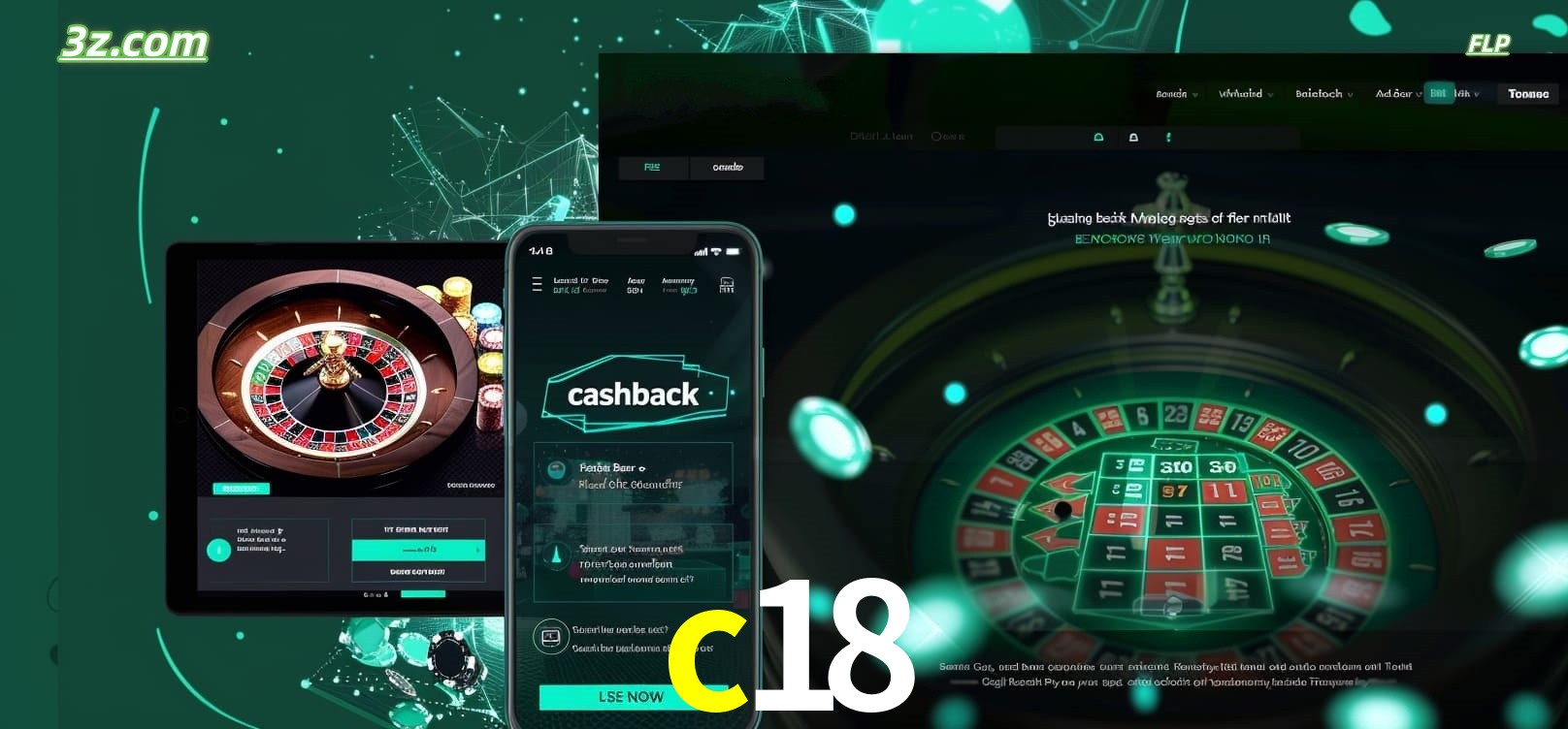 Jogue roleta em dispositivos móveis e desktop com c18