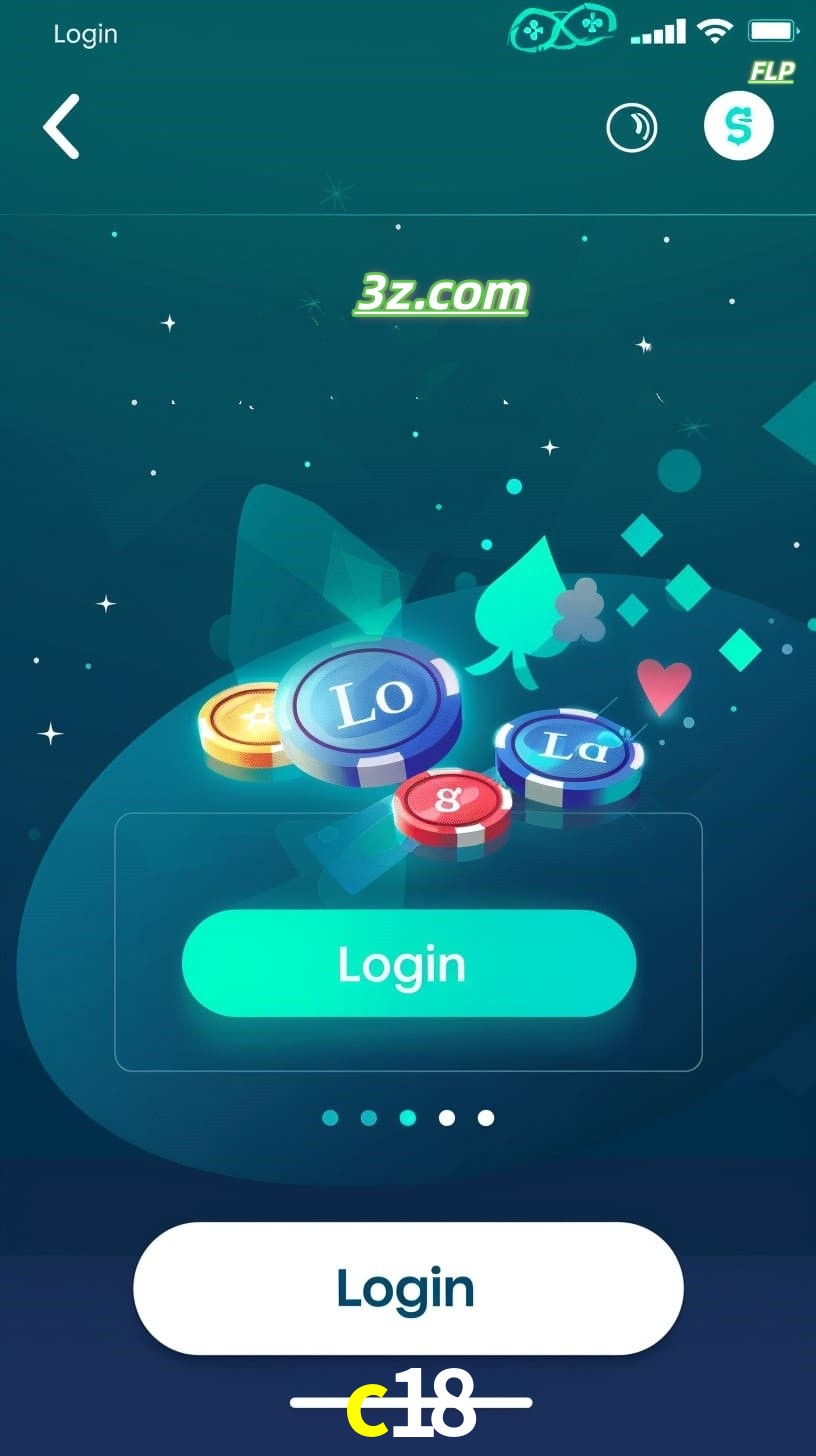 Login no aplicativo de cassino online c18 Brasil com bônus de boas-vindas